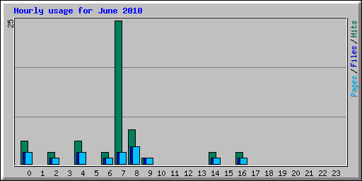 Hourly usage for June 2010